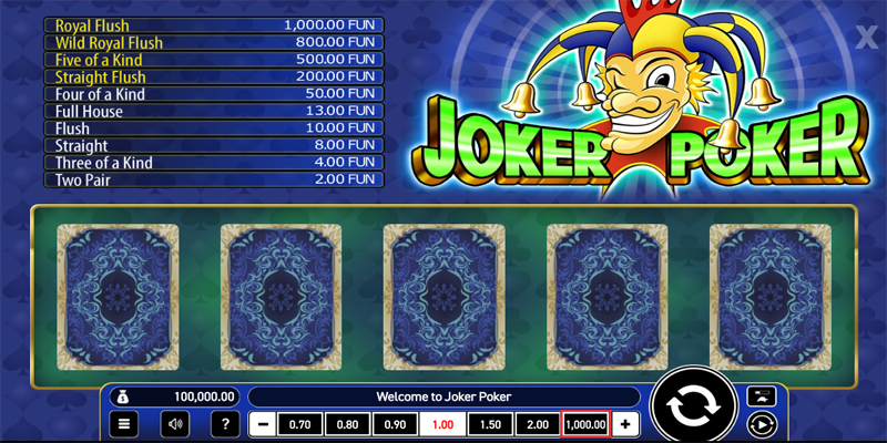 เกมไพ่Joker Poker 1 Hand