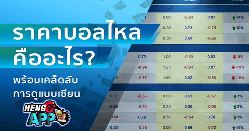 ราคาบอลไหล คือ - "The football - flow price is"